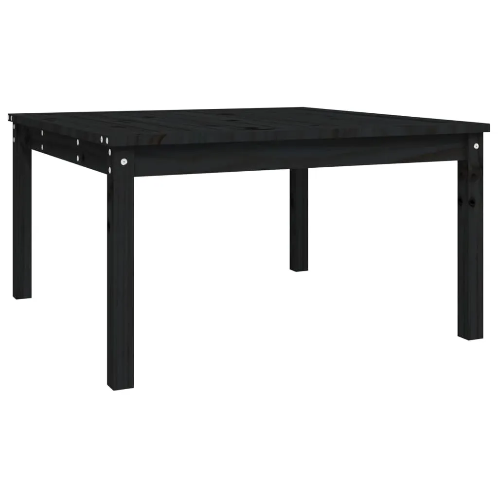 Tavolo Basso Nero 82,5 cm in Pino Massiccio - Arredo Giardino Premium