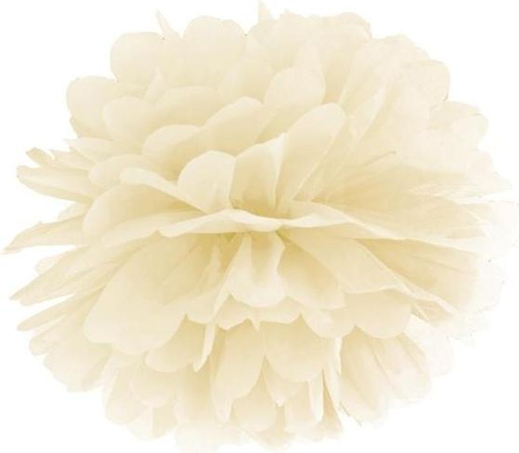 POMPOM DI CARTA 35 cm - CREMA Immagine del prodotto 