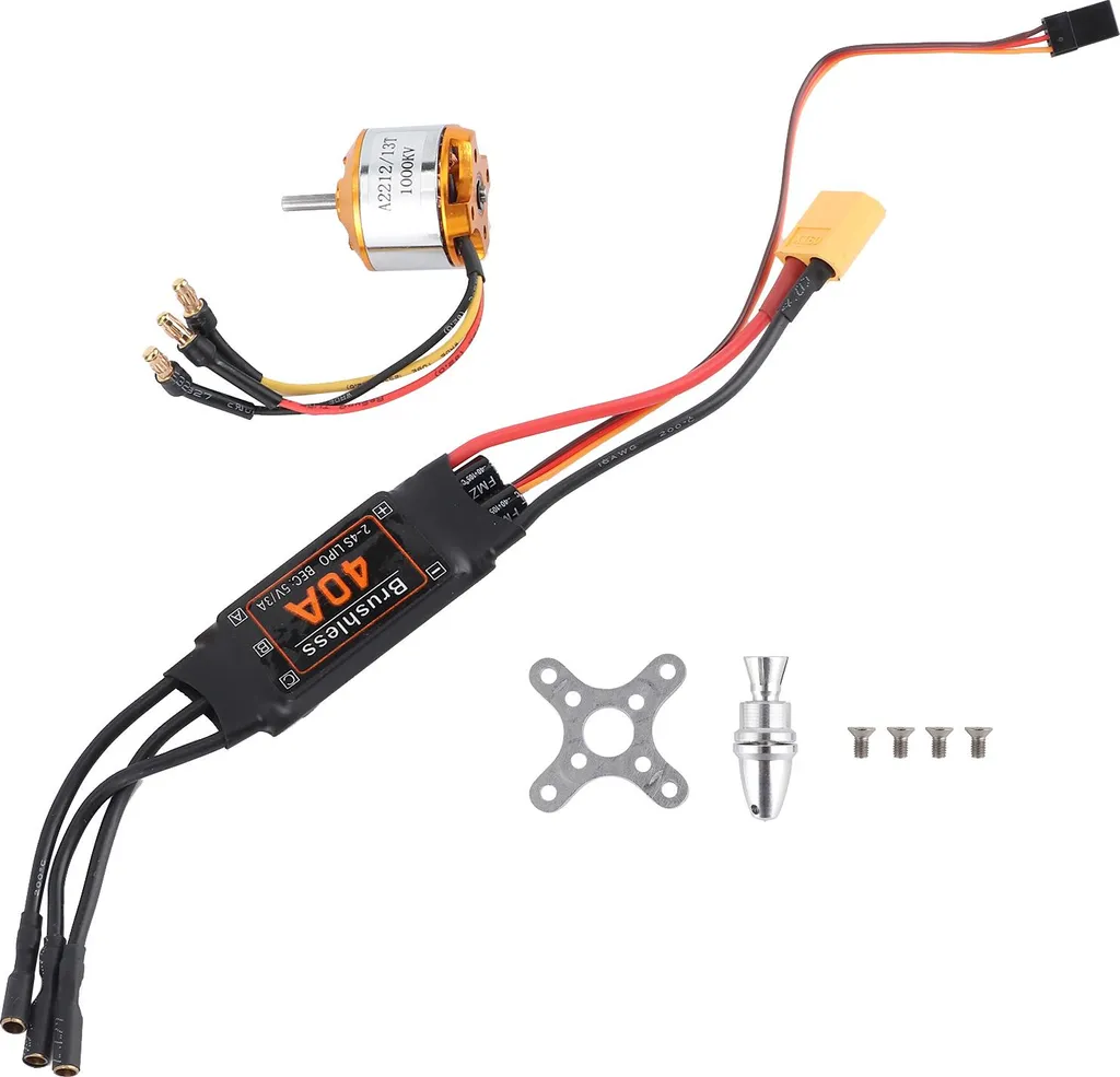 Moteur Brushless 2212 1000kV avec ESC 40A pour Drone FPV et Hélico RC