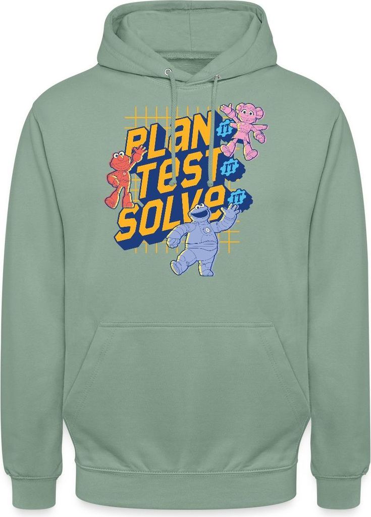 Spreadshirt Mecha Builders Team Plan It Solve It Uni Hoodie, XL, Graugrün