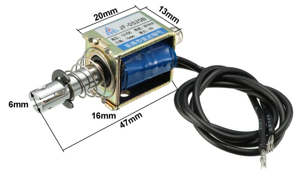 DC 12 V 300mA 3,6 Watt 4N 10mm Zug Druck Typ Linear Bewegung Elektromagnet DE de