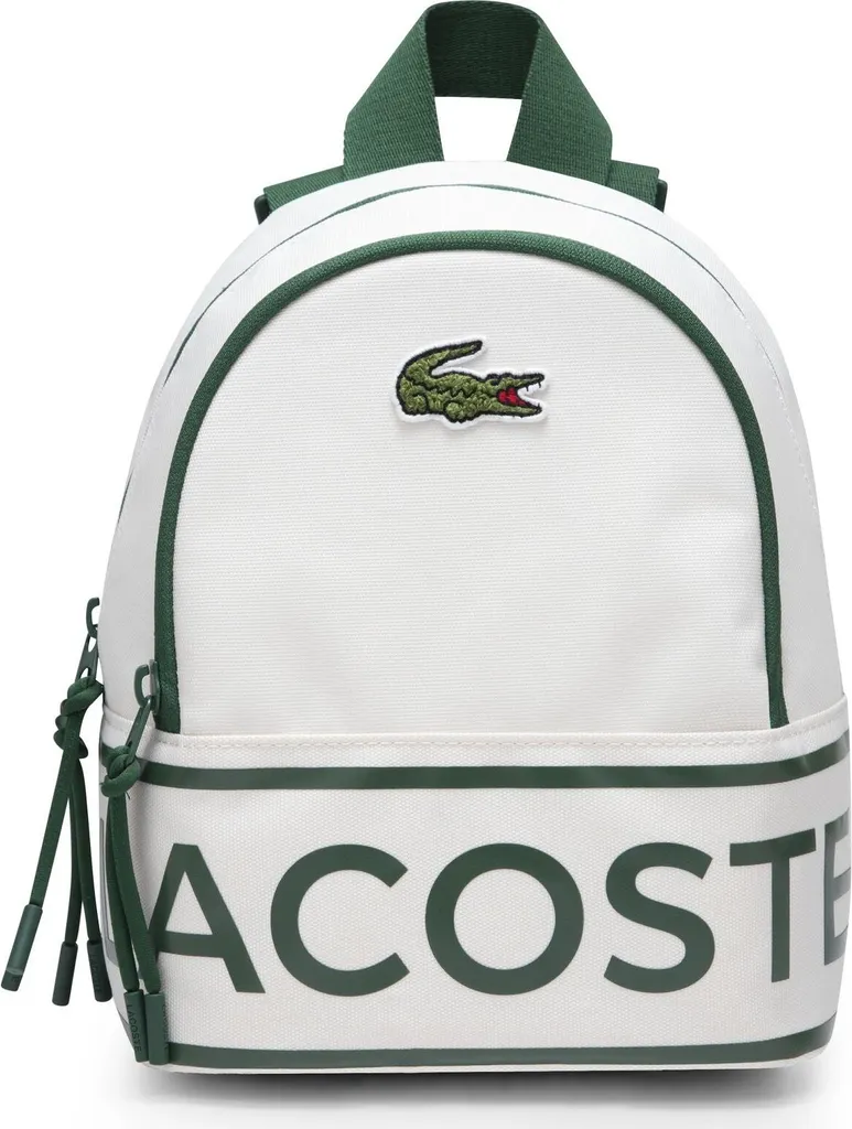 Sac à dos Lacoste enfant crème pour les sorties scolaires et le goûter