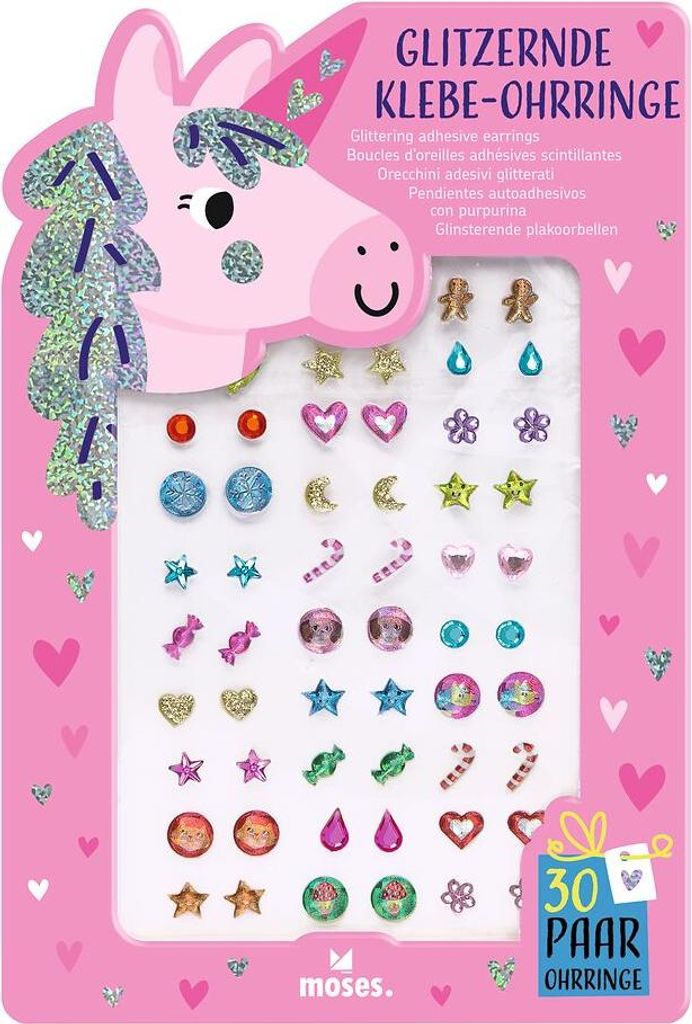MOSES Glitzernde Klebe Ohrringe 30 paar Sticker Produktbild 