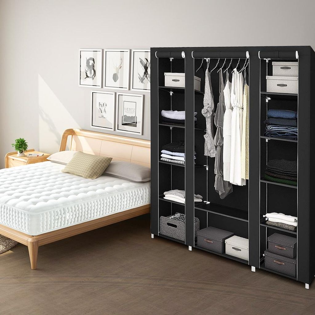 Kleiderschrank Stoffschrank Faltschrank  Wäscheschrank Produktbild 