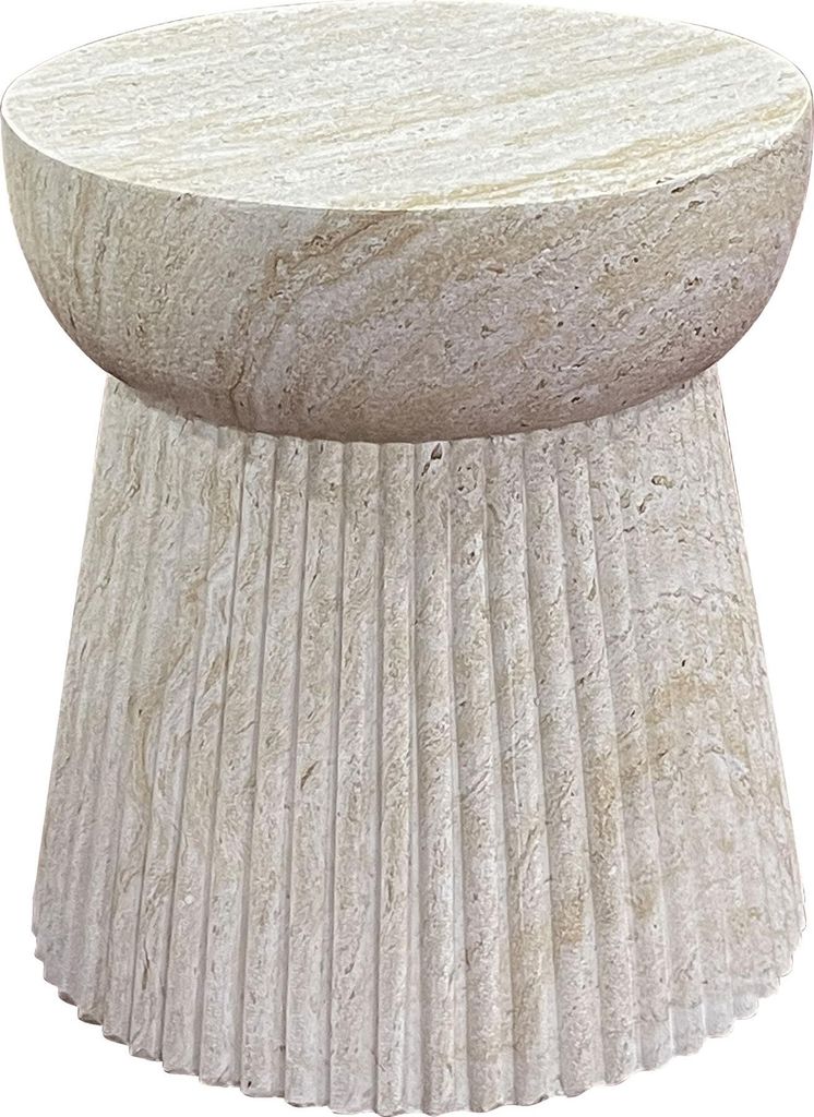 A standalone image of a stone side table.