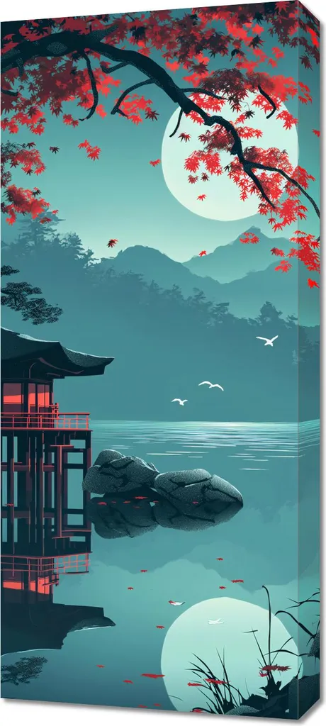 Quadro Moderno Giappone 40x90 - Decorazione Parete Orientale