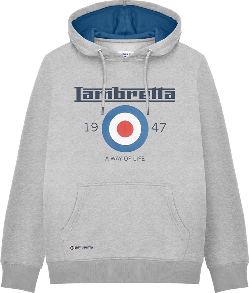 Lambretta - "AW24" Kapuzenpullover für Herren LB201 (XL) (Grau meliert)