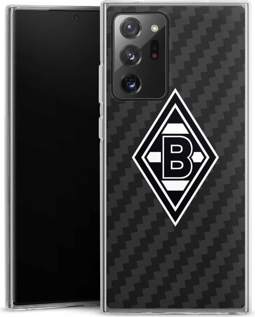 DeinDesign Handyhülle für Samsung Galaxy Note 20 Ultra Silikon Hülle Case Smartphone Schutzhülle Borussia Mönchengladbach Carbon Gladbach