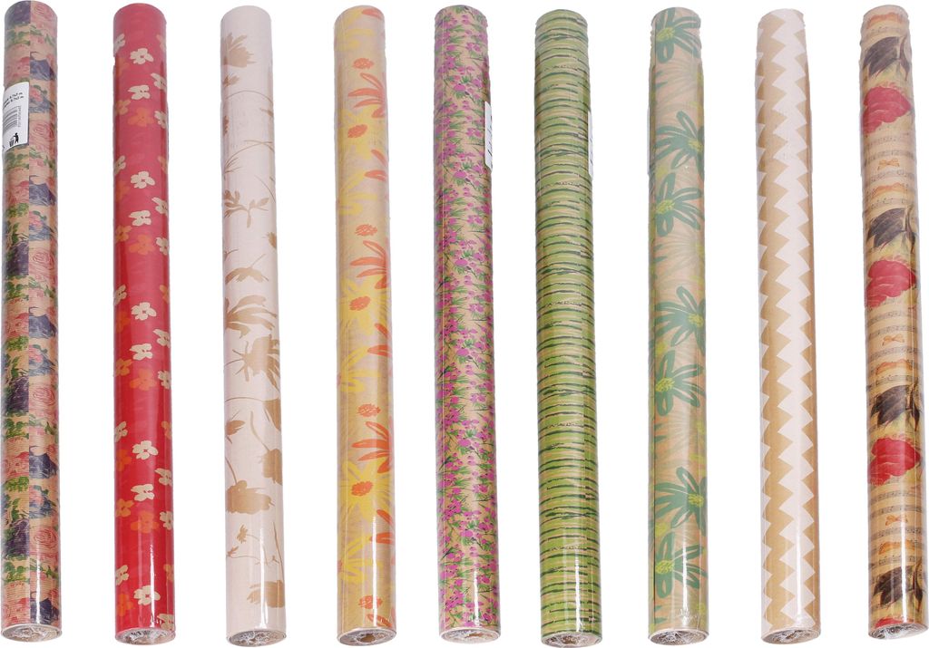 Geschenkpapier 0,7 x 2 m AVANA NATUR MIX