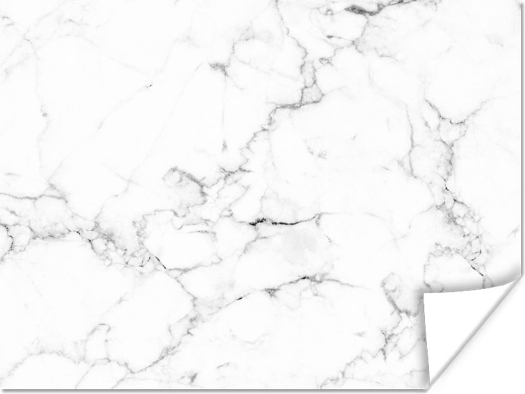 MuchoWow Poster Marmor - Weiß - Grau - Luxus - Marmoroptik - Strukturiert 40x30 cm - Plakate für die Wände - Poster Wohnzimmer