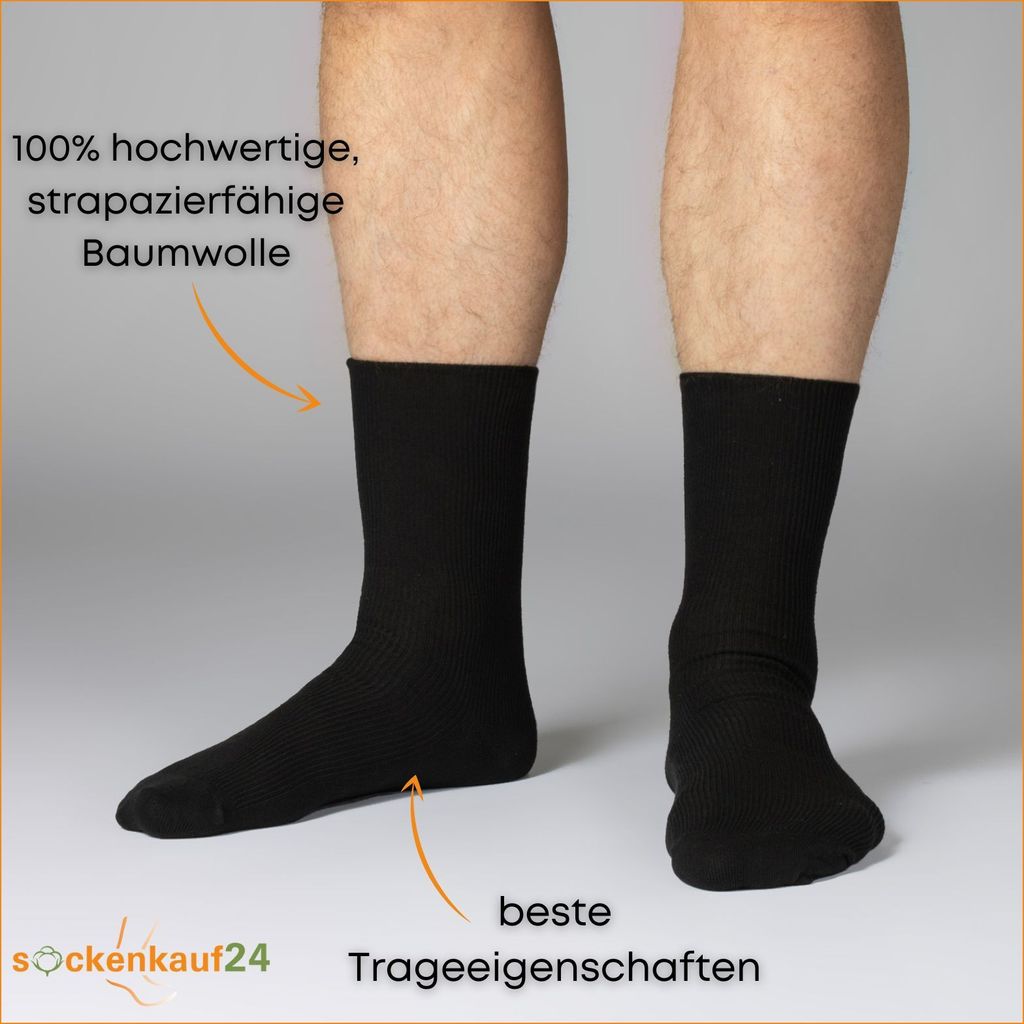 12 Paar Socken ohne Gummidruck 100% Baumwolle Damen & Produktbild 6