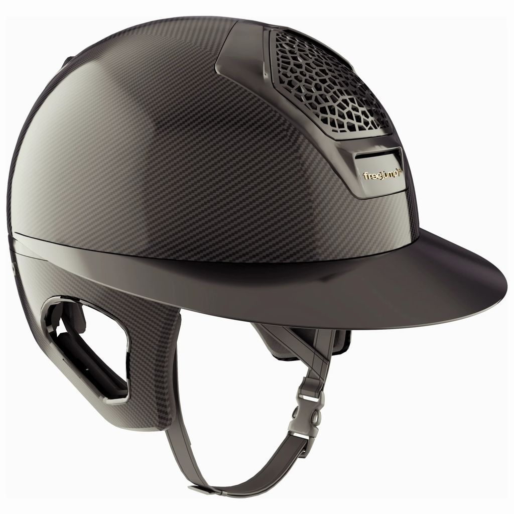 Freejump Voronoi Carbon mit Schläfenschutz Reithelm