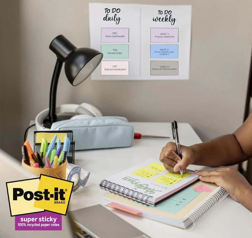 Notes Post-it 655-RSS8COL Ultra-Adhésives : Finies les Notes qui Tombent
