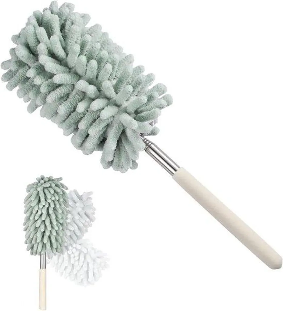 Petit micro-balai télescopique pour aspirateur lavable vert 29-76 cm