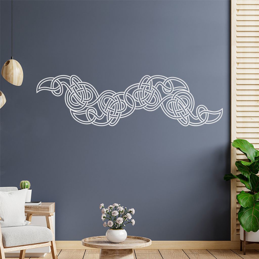 keltischer Knoten - Knotenmuster Wandtattoo in 6 Größen - Wandaufkleber Wall Sticker - Dekoration, Küche, Wohnzimmer, Schlafzimmer, Badezimmer