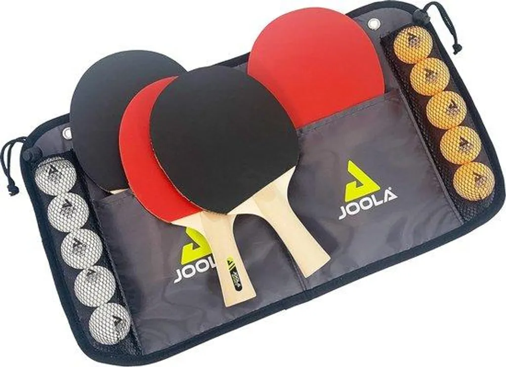 Set de tennis de table avec 4 raquettes et balles en sac de transport