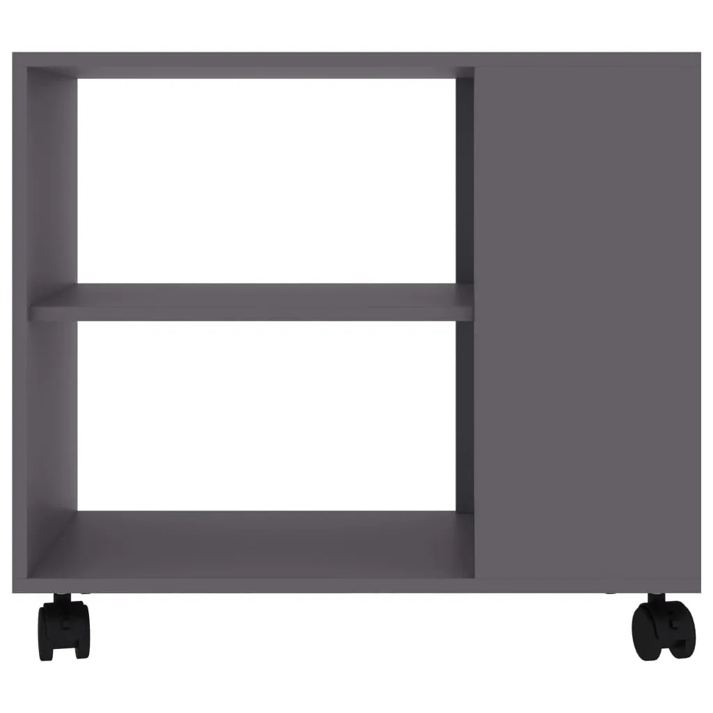 Bout de canapé gris 70 cm de haut, table d'appoint rectangulaire chic - 4