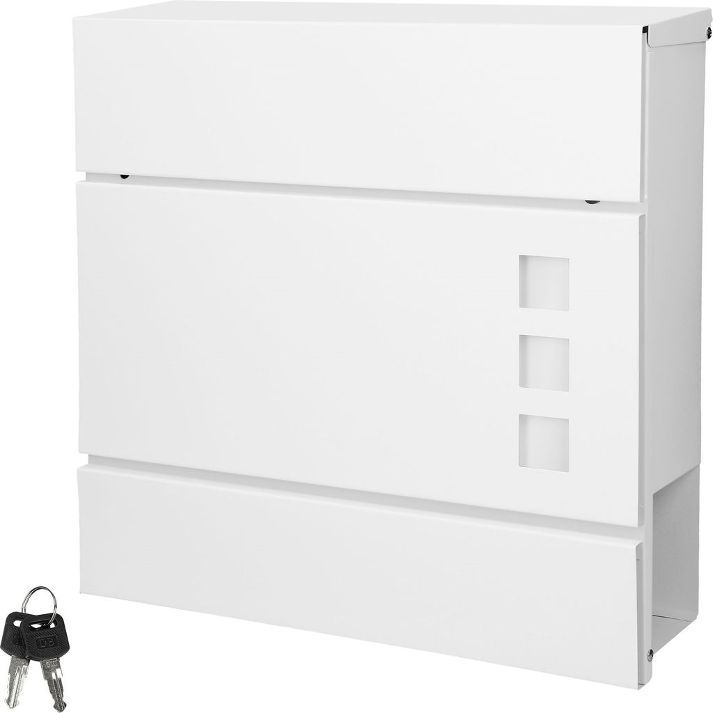 ECD Germany Briefkasten mit Zeitungsfach, 37x36,5x10,5 cm, Produktbild 