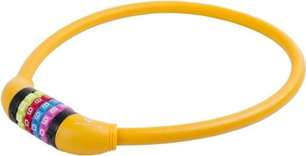 M-WAVE Cadenas à combinaison pour enfants Câble-antivol 10x650mm orange