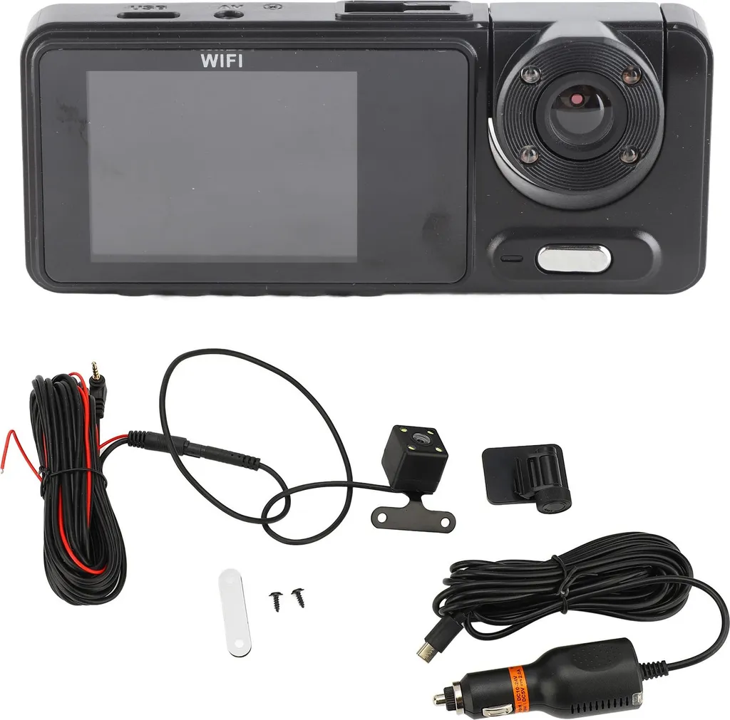 Dash Cam Vision Nocturne 170° Grand Angle avec Caméra Recul sans fil