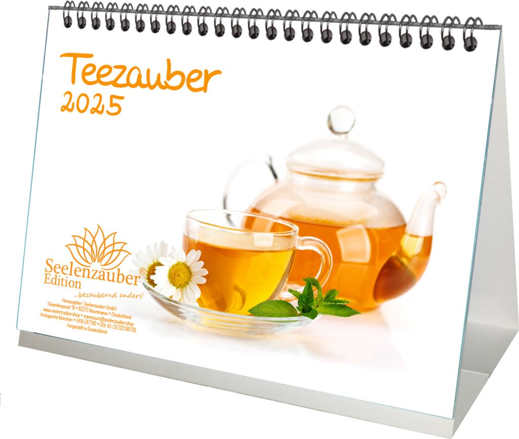 Teezauber DIN A5 Tischkalender für 2025 Tee - Seelenzauber