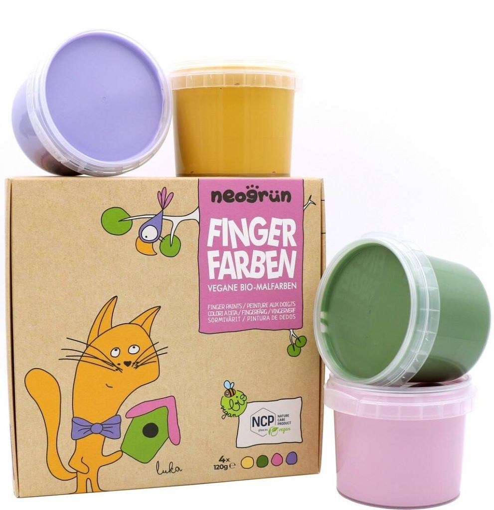 Neogrün – ekologiczne farby do malowania palcami, zestaw 4 Zdjęcie produktu 