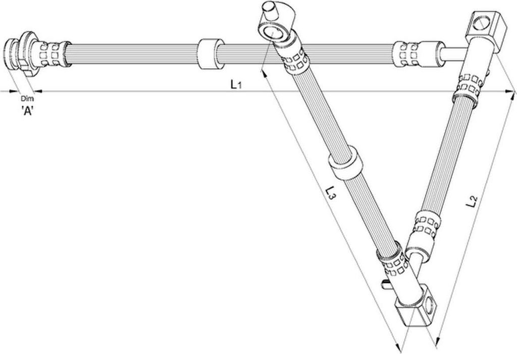 METZGER 4110394 Bremsschlauch Vorne Rechts für NISSAN PRIMERA (P12) PRIMERA Kombi (WP12) PRIMERA Hatchback (P12)