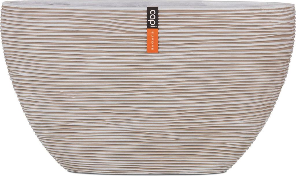 Capi Europe - Topf oval Rib  - Elfenbein - 59x14x34 Produktbild 