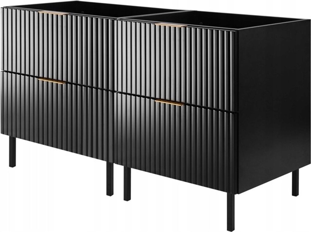 RODAN | Waschbeckenunterschrank - 120cm | Schwarz Matt - Produktbild 