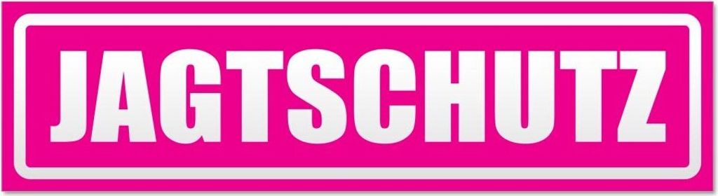 Kiwistar Jagtschutz invertiert Magnetschild Schild magnetisch - 20cm Pink - Magnetfolie für Auto PKW Kfz