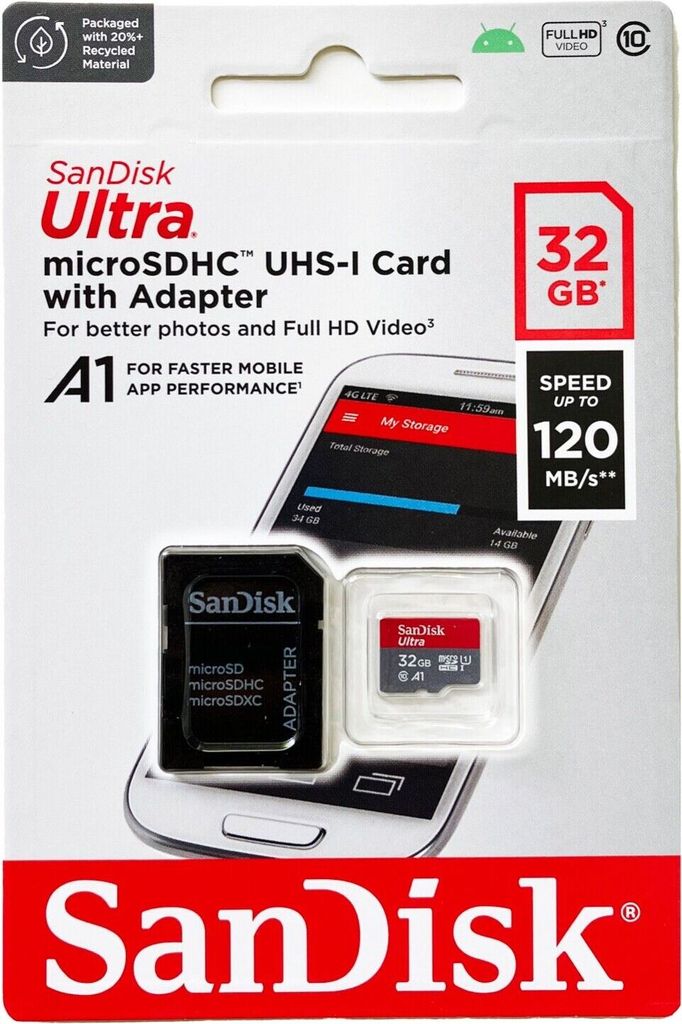 Paměťová karta SanDisk Ultra Android microSDXC 32GB 120MB/s Obrázek produktu 20