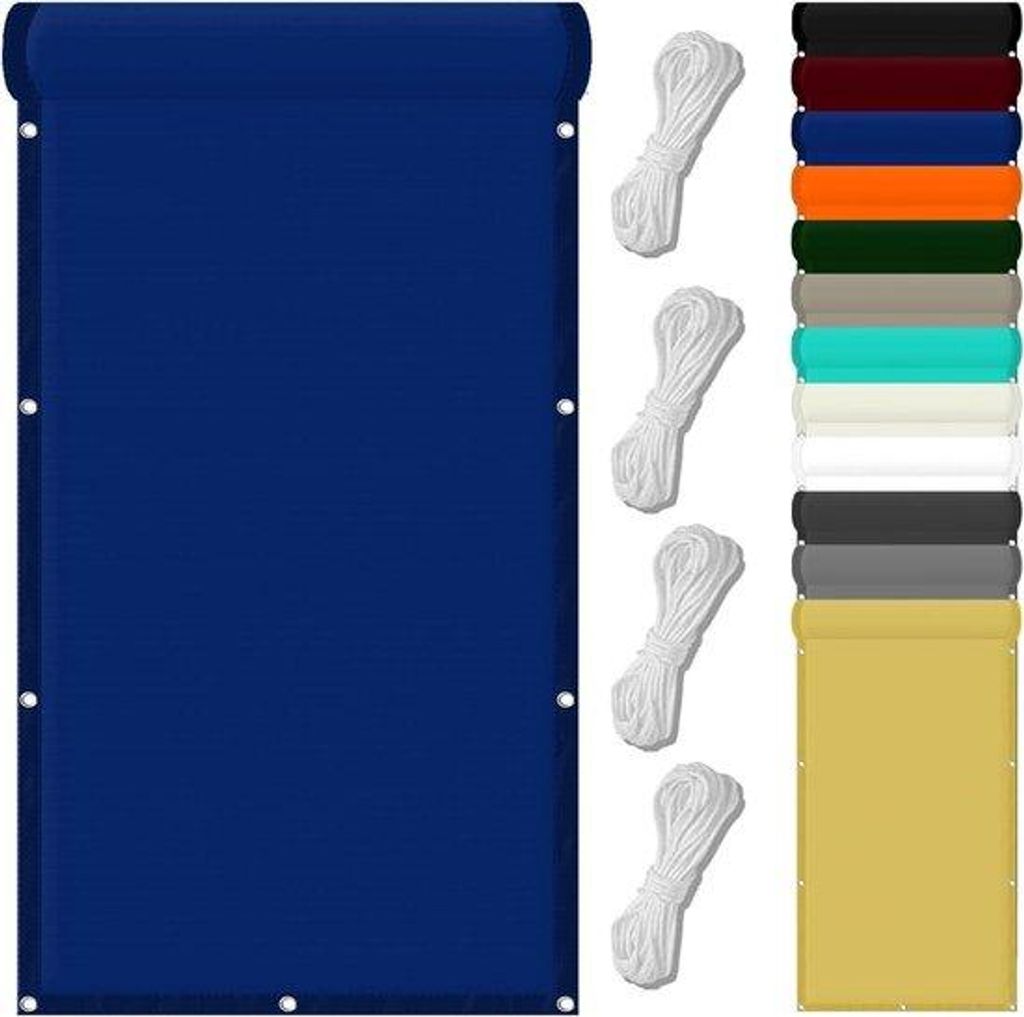 Schutzplanen - Terrasabdeckung - Wetterfeste Polyester - 85x600cm - Marineblau