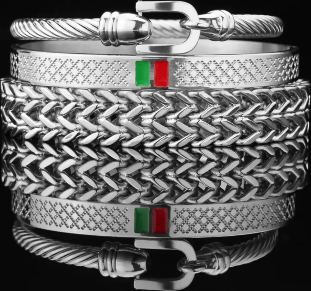 Bracelet Homme Argent Idéal pour Costume ou Cadeau Anniversaire de Luxe