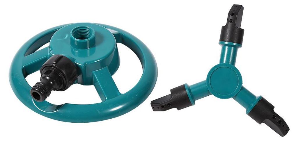 360°-Vollkreis-Bewässerungssprinkler, Bewässerungssystem, 3-Düsen-Rohrschlauch für den Garten