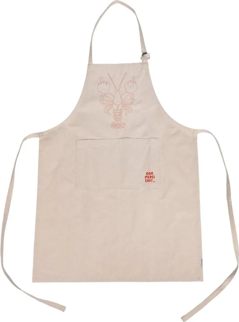 Tablier écologique Iriedaily Non Merci Chef - Coton bio non traité 90cm