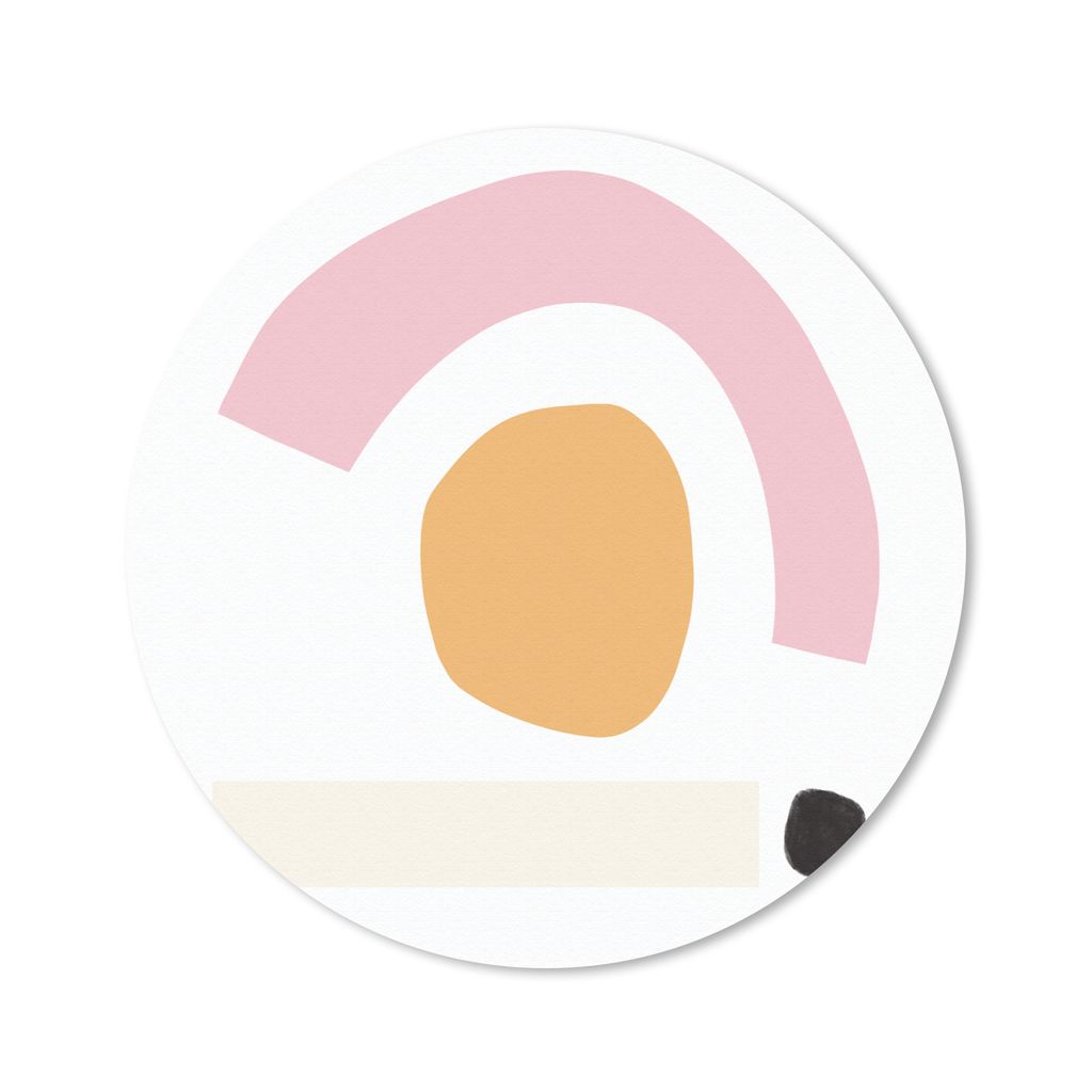 MuchoWow Mauspad Mousepad Geometrische Formen - Minimalismus - Pastell 20x20 cm - Mousepads - Maus Mat - Pad - Mausunterlage - Schreibtischmatte