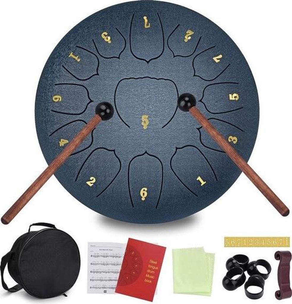 Zungentrommel - Handpan - Zungentrommel 13 Noten - Musikinstrumente - Zungentrommel - Handpan-Trommel