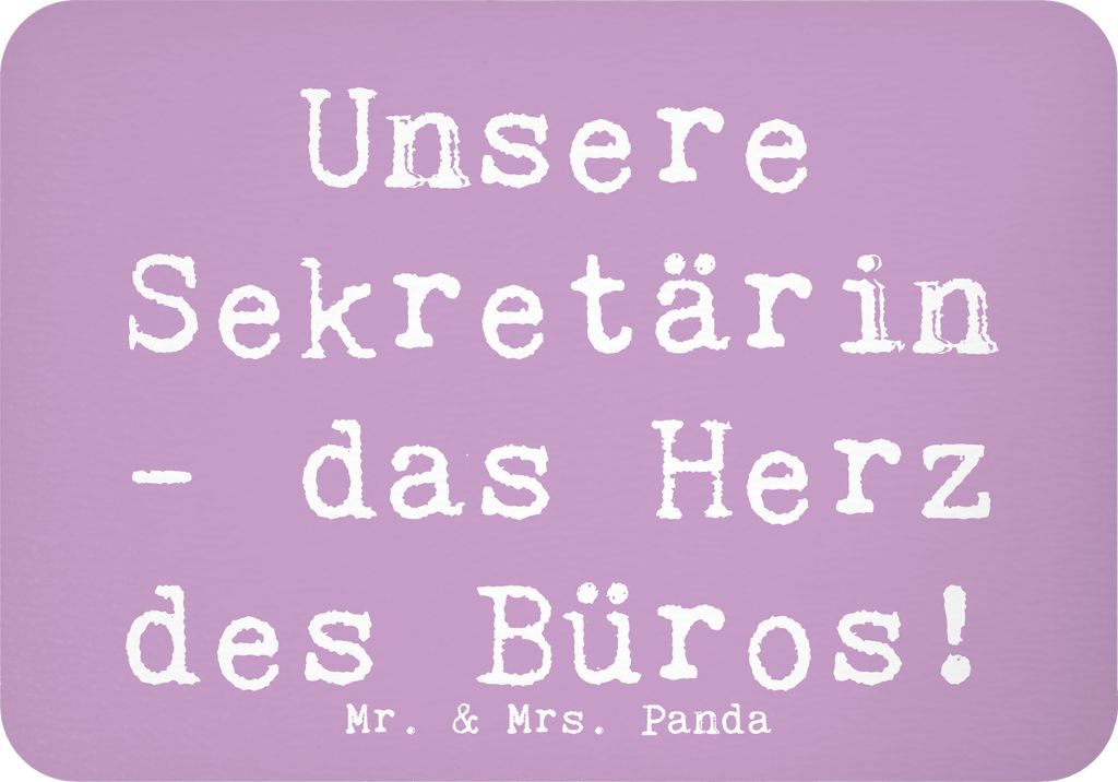 Mr. & Mrs. Panda Kühlschrankmagnet Spruch Sekretärin Herz - Lavendeltraum - Geschenk, Danke sagen im Büro, Dankeschön, Aufmerksamkeit, zettelha...