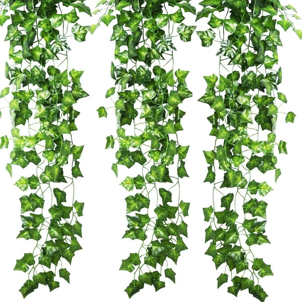 Plante artificielle tombante lierre 12,8m déco murale et jardin zen