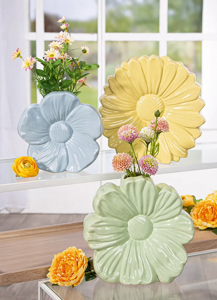 Vase stable et élégant pour petits espaces Primavera Céramique Bleu