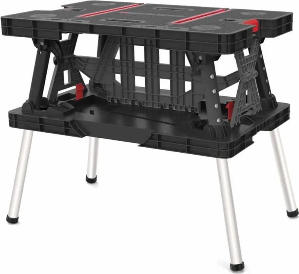Établi de bricolage portable avec pinces réglables et transport facile