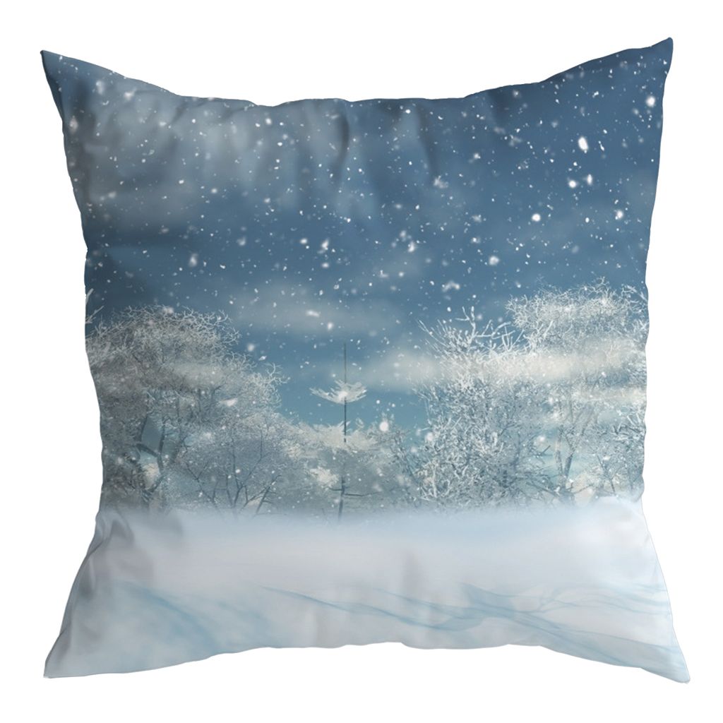 Pillow Case Hidden Reißverschluss gemütlicher einziger Seitendruck Weihnachtswurf Kissenbezüge Wohnzimmer Sofa Nachbildung für Schlafsaal-M