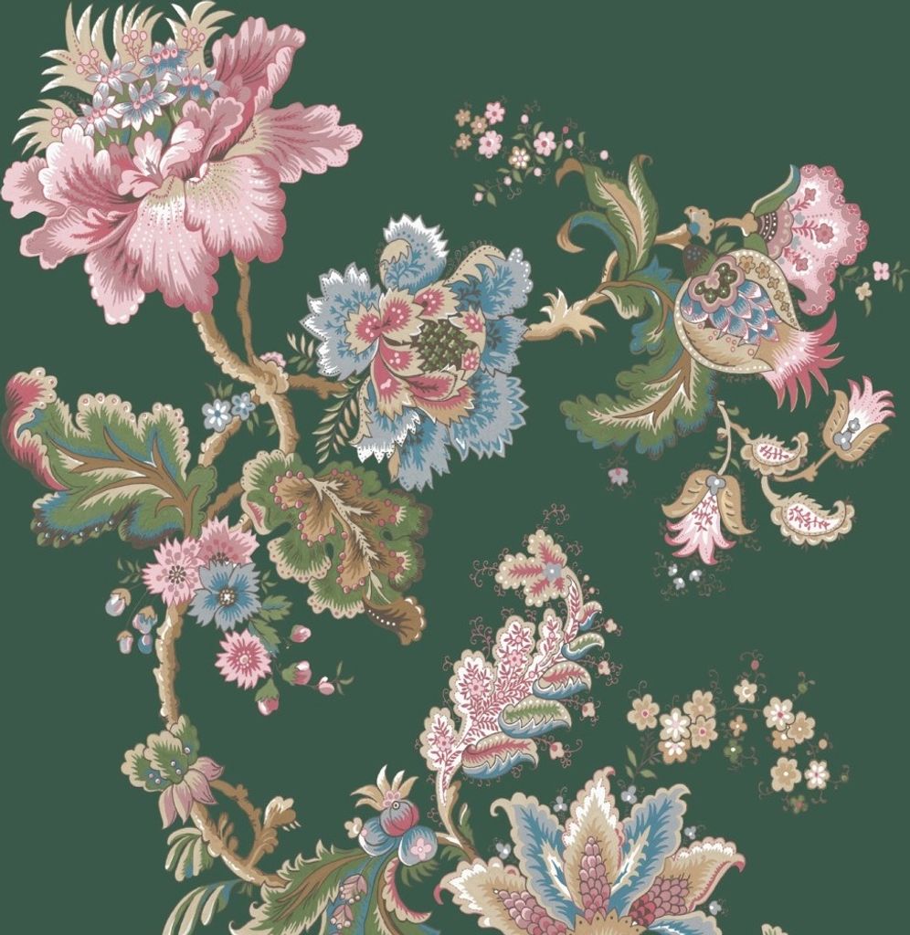 Fototapete 711851 Tapete Blumen Floral 200 x 300 cm Rasch Sophia Grün Pink