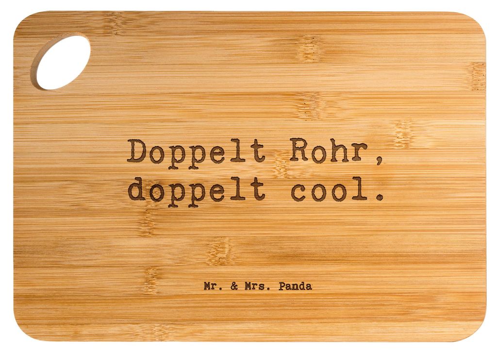 Mr. & Mrs. Panda Holzbrett Spruch Fagott Doppelt Cool - Transparent - Geschenk, Schneidebrett, schneidbrett, Hackbrett, Holzblasinstrument, Musiker...