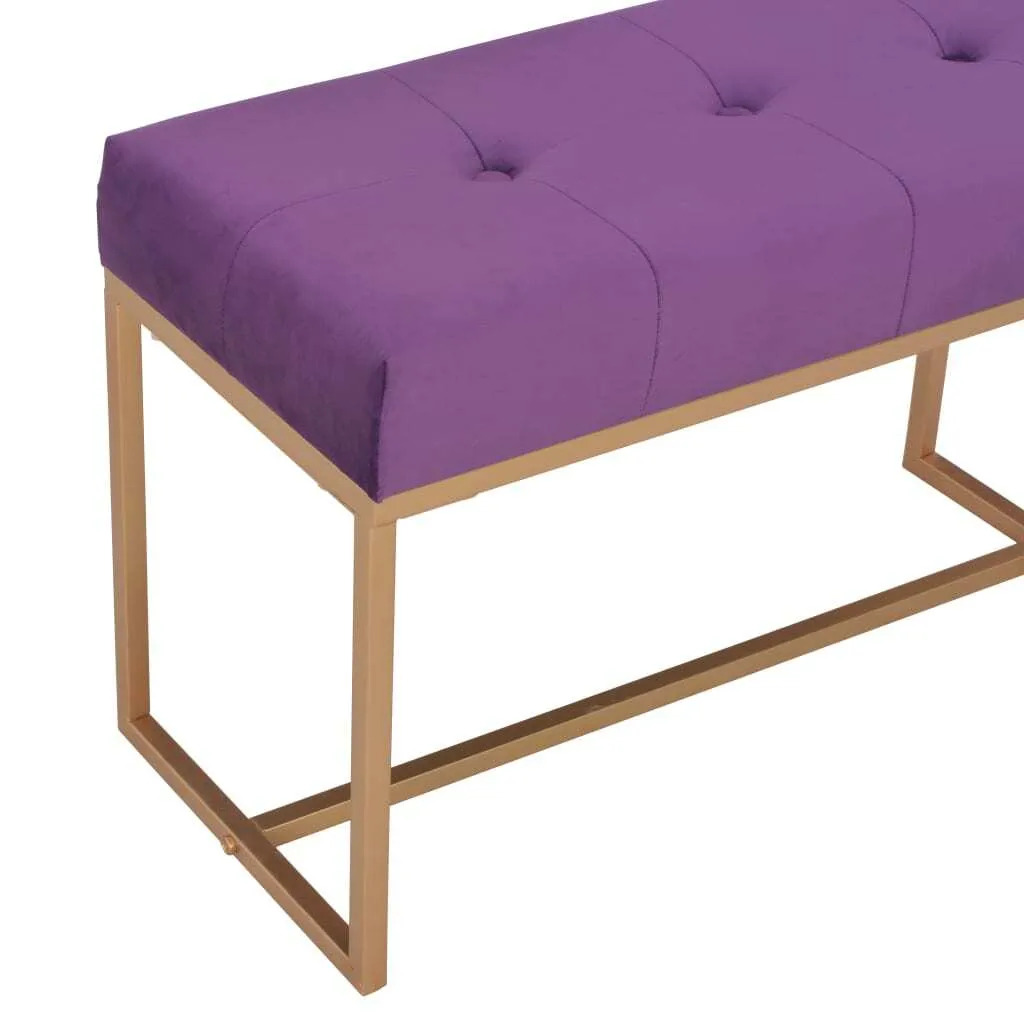 Banc 80 cm Lila Velvet - Solution Assise Compacte et Décorative - 4