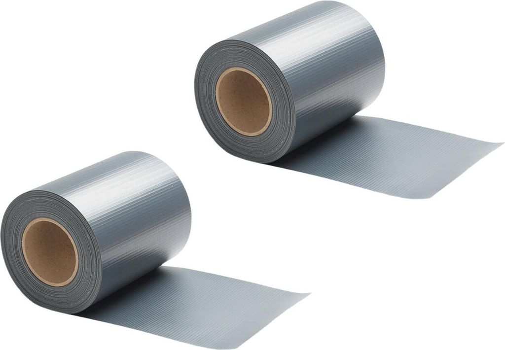 Faziango 2 Rollen PVC Sichtschutzstreifen 35m x 19cm Sichtschutzfolie mit 30 x Befestigungsclips für Gartenzaun, Balkon Anthrazit