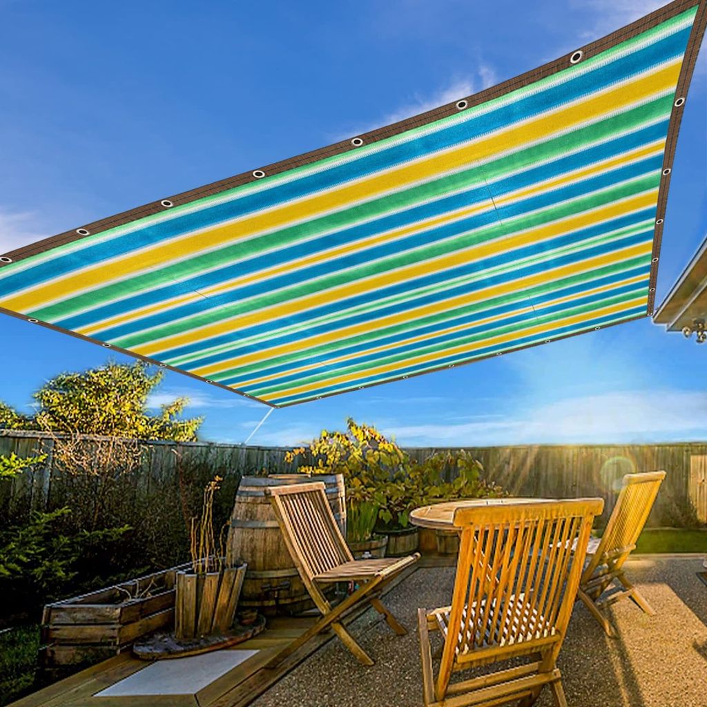 Sonnensegel 3x4 m, Schattierungsnetz mit ösen 3x4m wärme- und lichtdämmend Schattennetz Gewächshaus 95% Sonnenschutz Netz Garten Balkon Terrasse