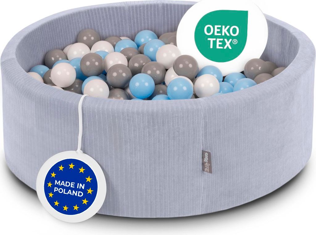 KiddyMoon Bällebad Kinder Schaumstoff Mit Bälle Für Baby ab Produktbild 