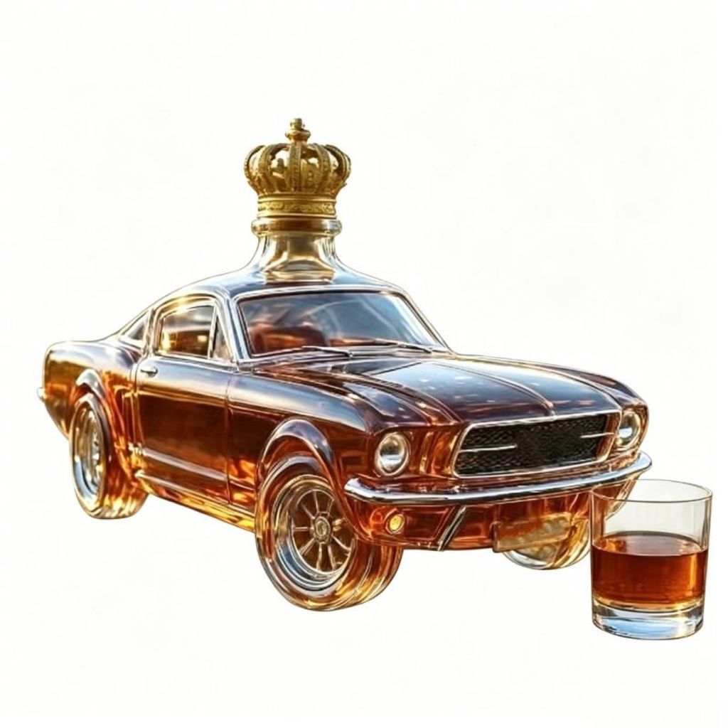 Whisky Dekanter Auto 300ml – Glas Karaffe – Geschenk für Produktbild 