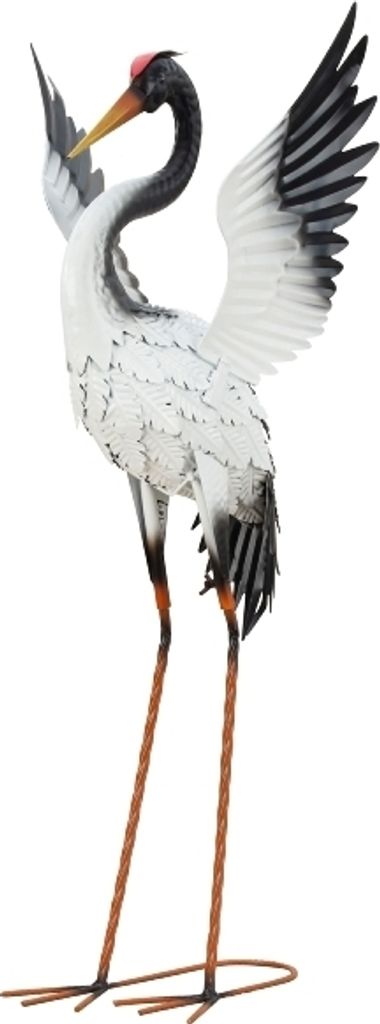 XXL Storch 82cm Metall Vogelfigur Teichfigur Haus Garten Produktbild 